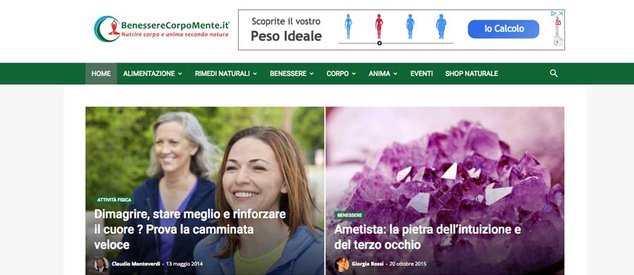 Realizzazione sito web BenessereCorpoMente