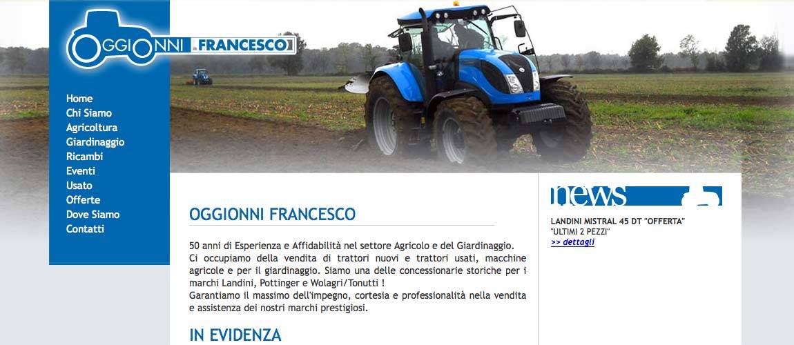 Oggionni Francesco, realizzazione sito web