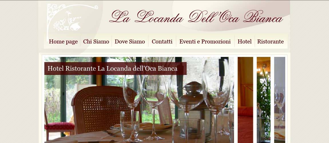 La locanda dell'oca bianca, Sito web hotel ristorante Como