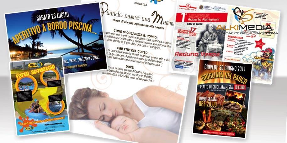 Stampa locandine in quadricromia su carta patinata o d'affisso ed in nero su carta colorata per eventi, manifestazioni e corsi